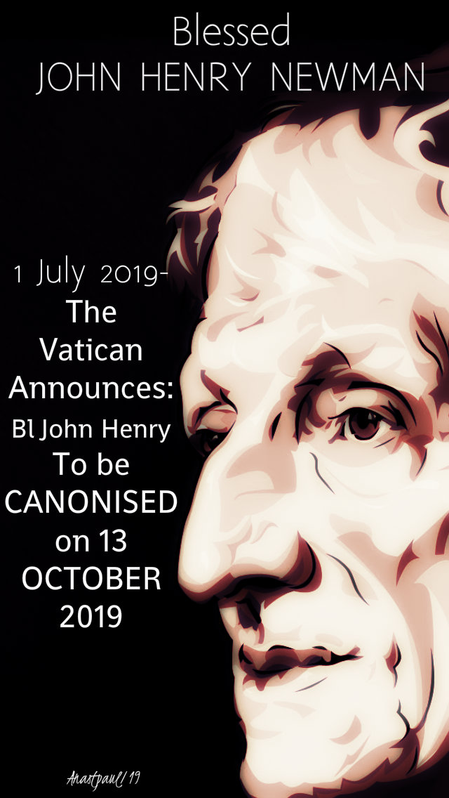 vatican announces canonisation of Bl John Henry Newman today 1 july 2019.jpg