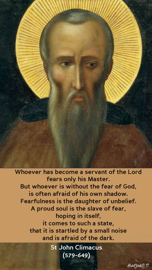 whoever has become a servant of the lord - st john climacus 2 july 2019