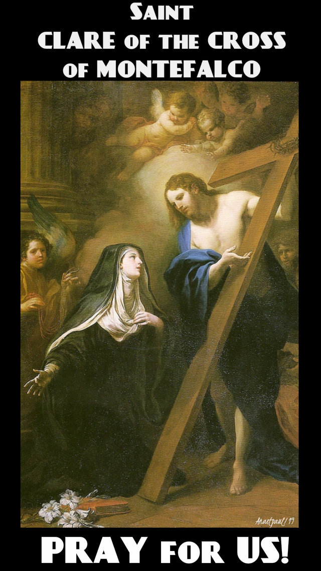st clare of the cross of montefalco pray for us 17 aug 2019