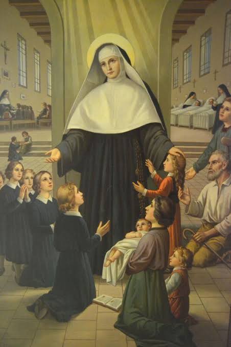 st jeanne antide with children