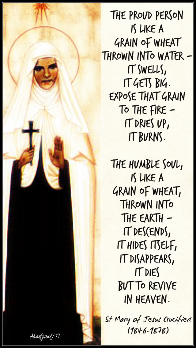 the proud person - st mary of jesus crucified 26 aug 2019
