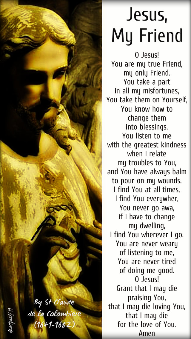jesus my friend st claude de la colombiere 19 sept 2019