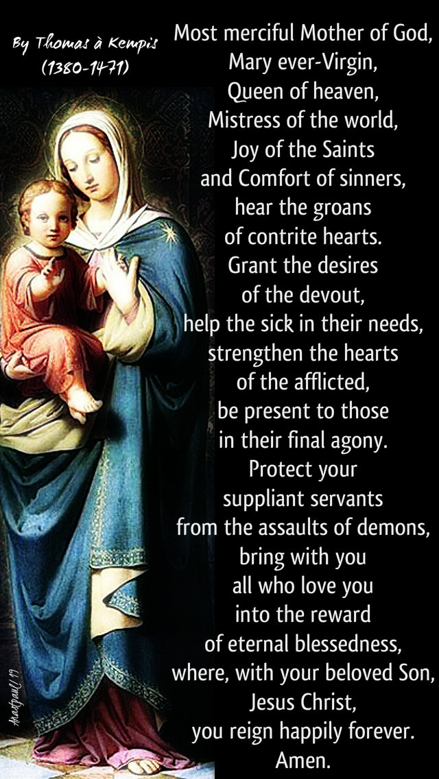most merciful mothr of god by thomas a kempis - 7 sept 2019