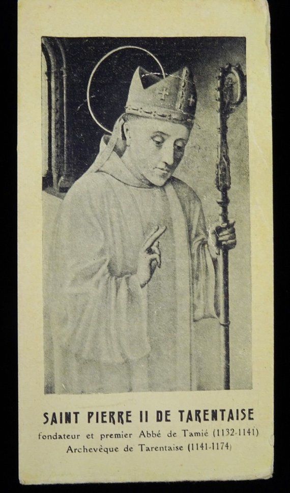 st peter of tarentaise holy card