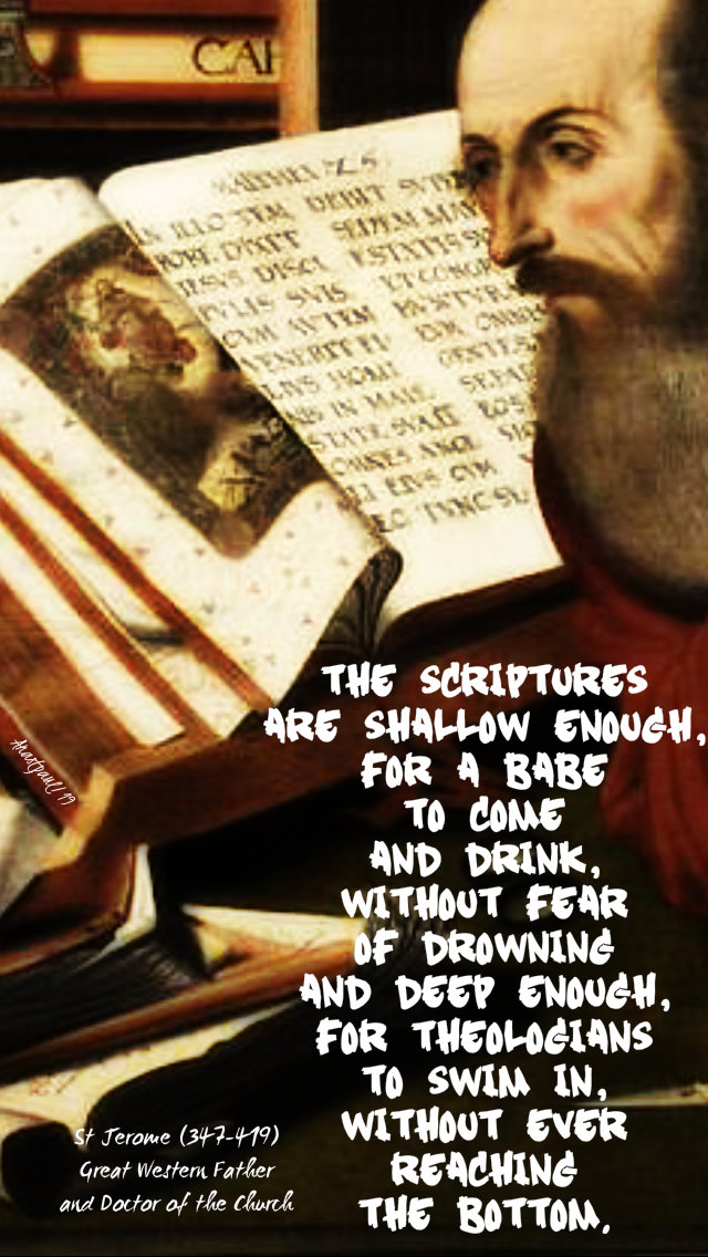 the scriptures are shallow enough for a babe - st jerome 30 sept 2019.jpg