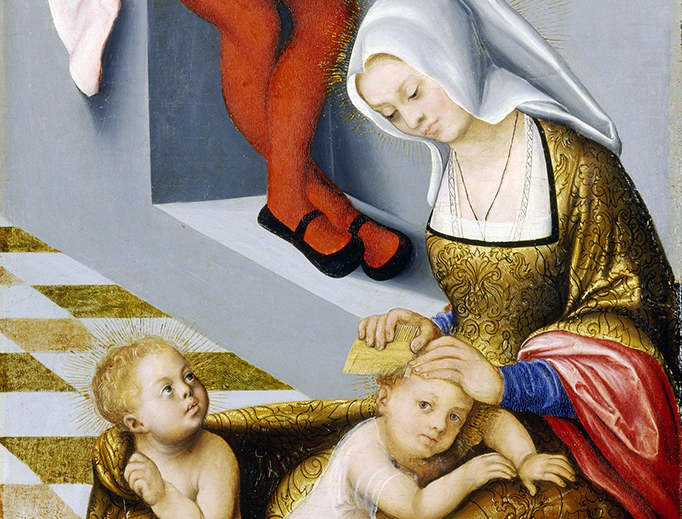 Lucas Cranach the Elder (1472–1553), “The Altarpiece of the Holy Kinship or Torgau” — detail of Salome.jpg