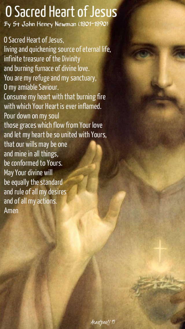 o sacred heart of jesus by st john henry newman 25 oct 2019