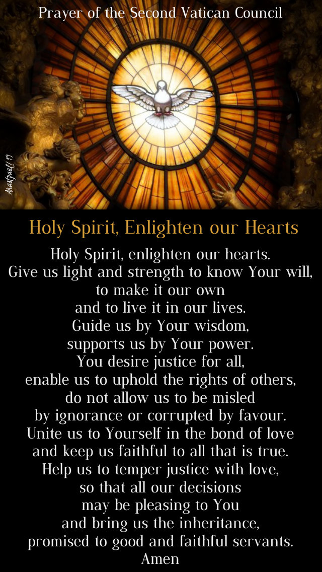 prayer of the second vatican council - holy spirit enlighten our hearts 8 oct 2019.jpg