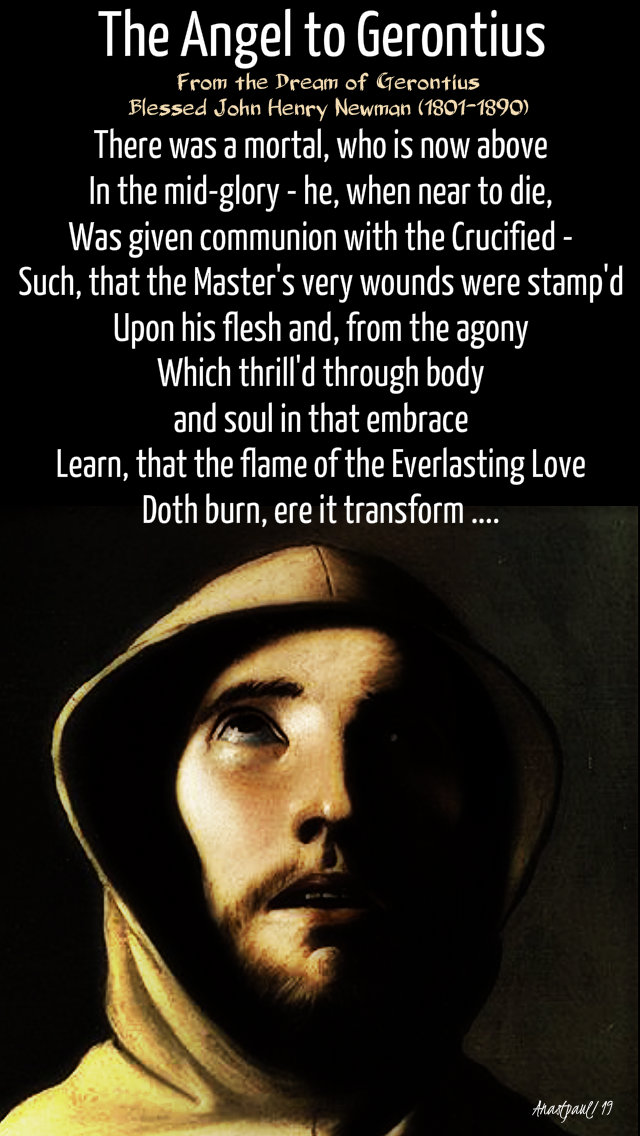 the angel to gerontius from the dram of gerontius bl john henry newman on st francis 4 oct 2019.jpg