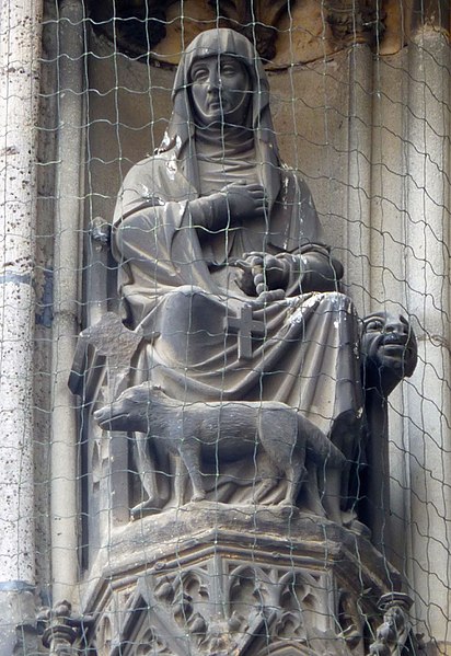 Statue of Blessed Christina von Stommeln (northern portal Cologne Cathedral)