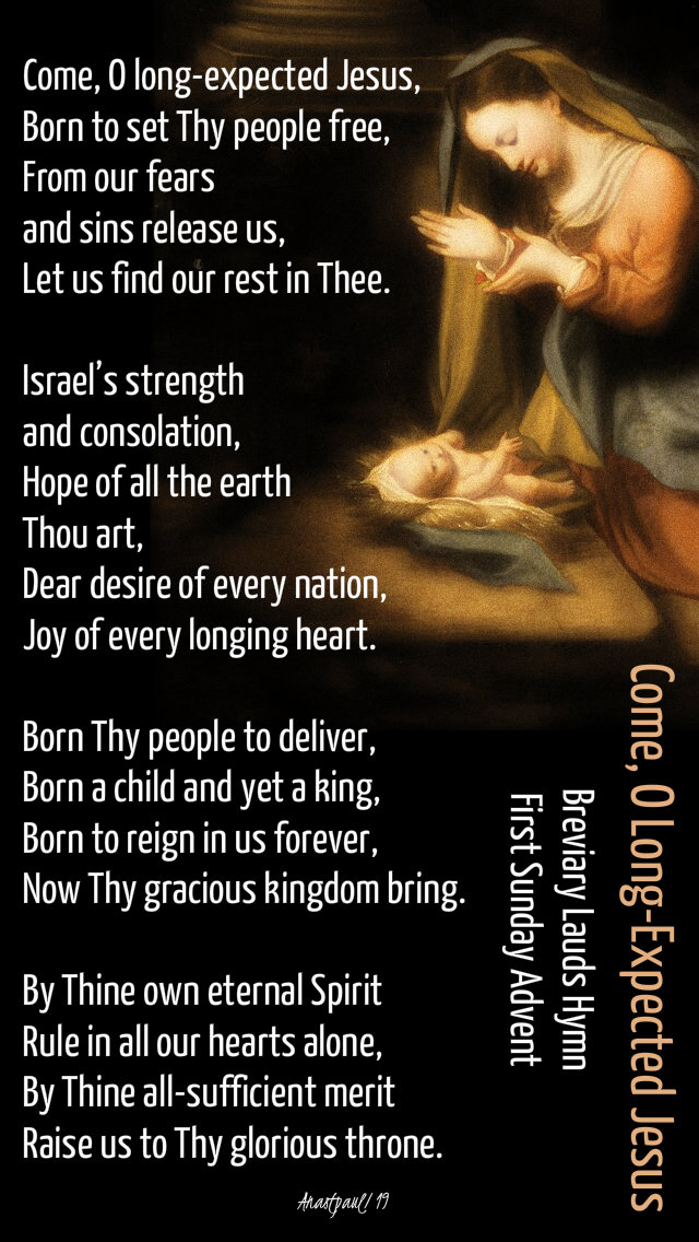 come o long expected jesus 1st sunday of advent 1 dec 2019.jpg