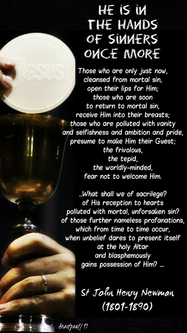 he is in the hands of sinners once more st john henry newman sun ref christ the king.jpg