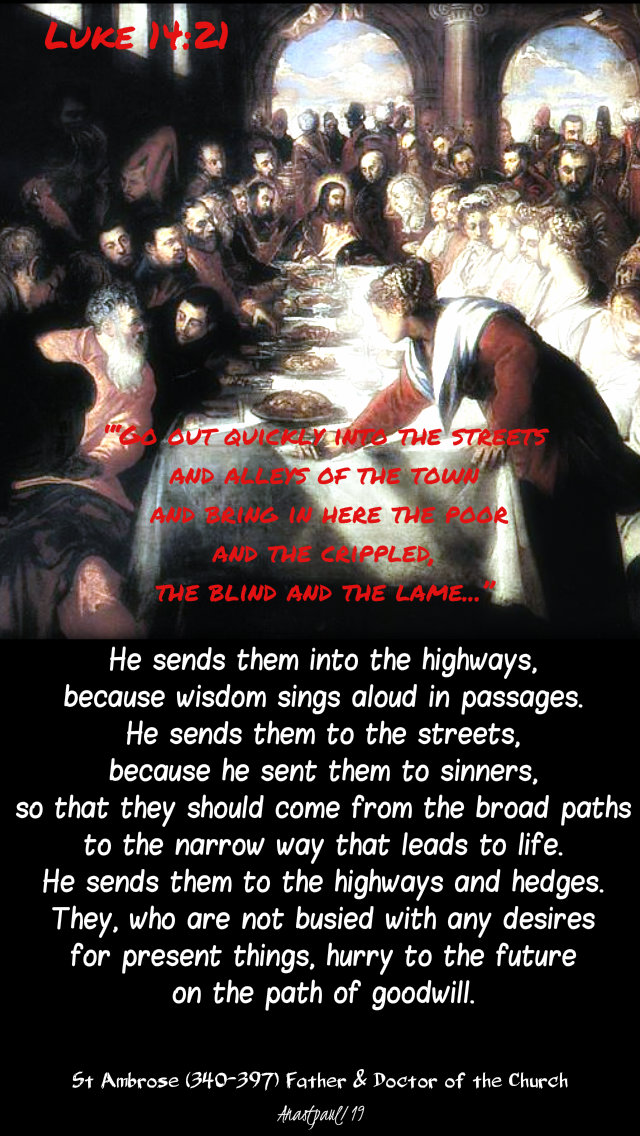 he sends them to the highways -luke 14 21 parable of the great banquet st ambrose 5 nov 2019.jpg