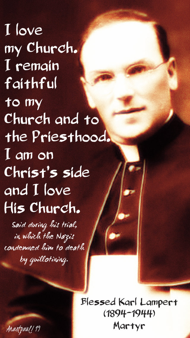 i love my church - bl karl lampert 13 nov 2019