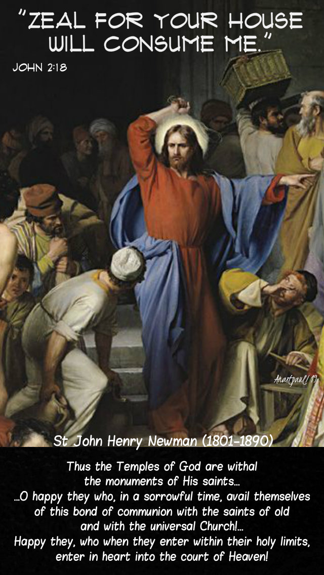 john 2 18 zeal for your house - thus the temples of the lord - st john henry newman 9 nov 2019 lateran basilica