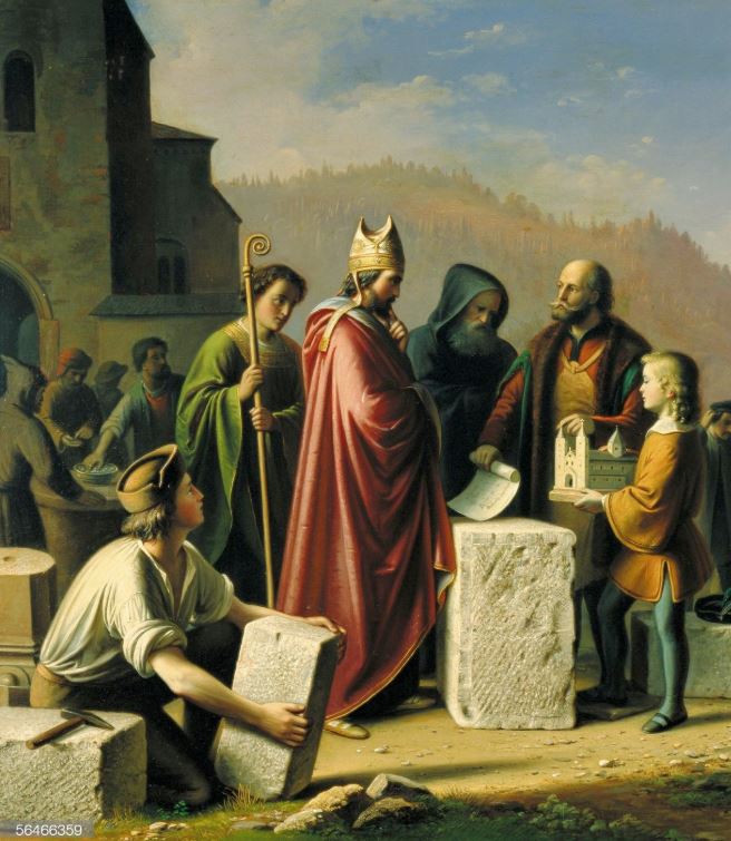 st virgilious with architect for the cathedral