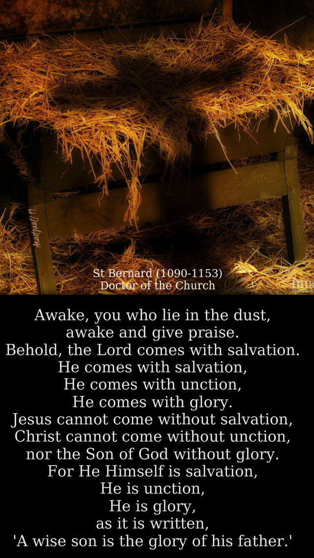 awake you who lie in the dust, ....he who is to come - st bernard - gaudete sunday 15 dec 2019.jpg