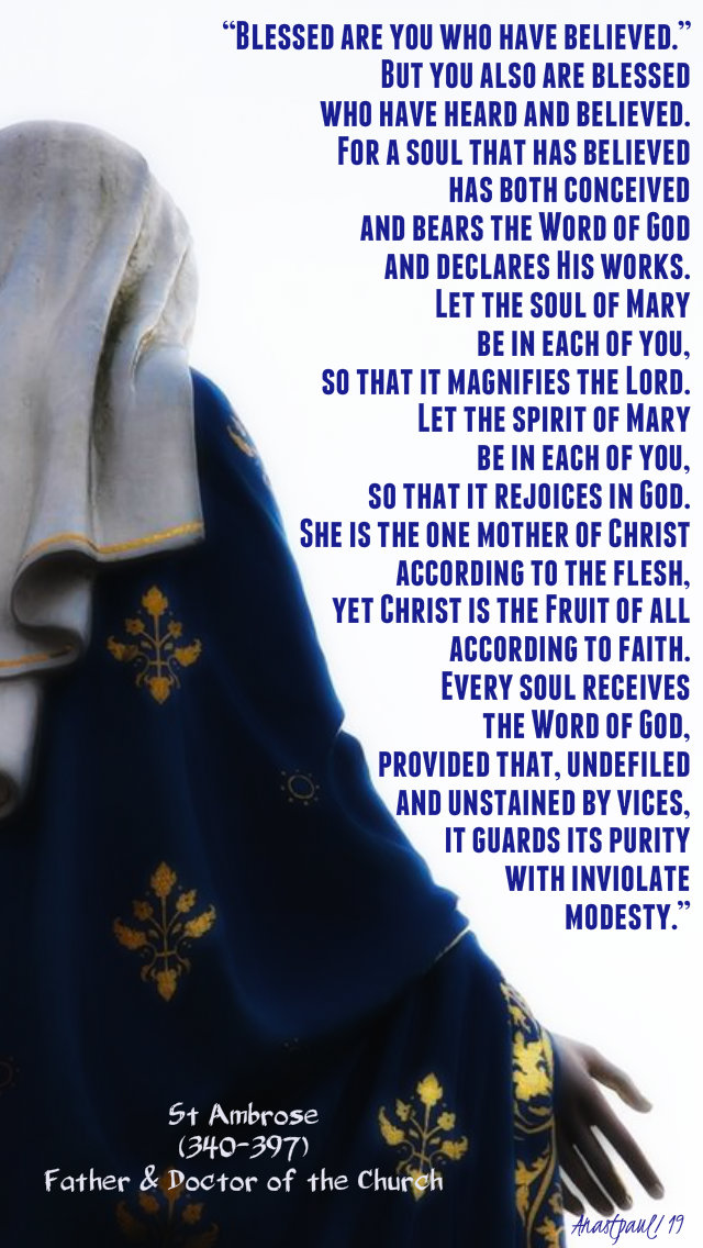 blessed are you who have believed - st ambrose - 13 dec 2019 our lady of guadalupe.jpg