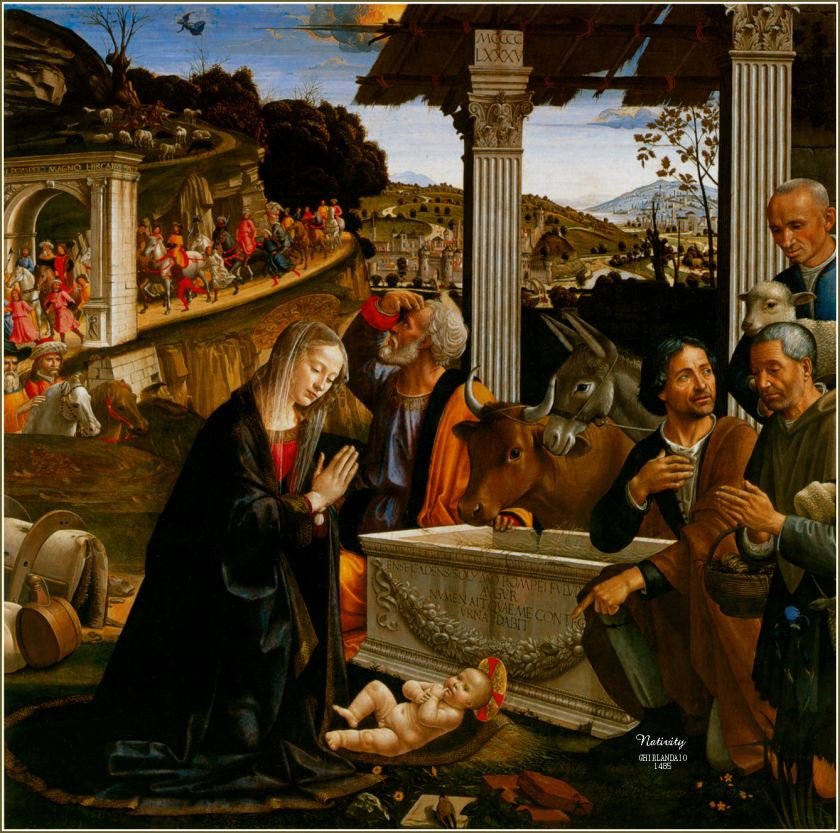 ghirlandaio - nativity of the lord, bethlehem christmas shepherds baby jesus.jpg