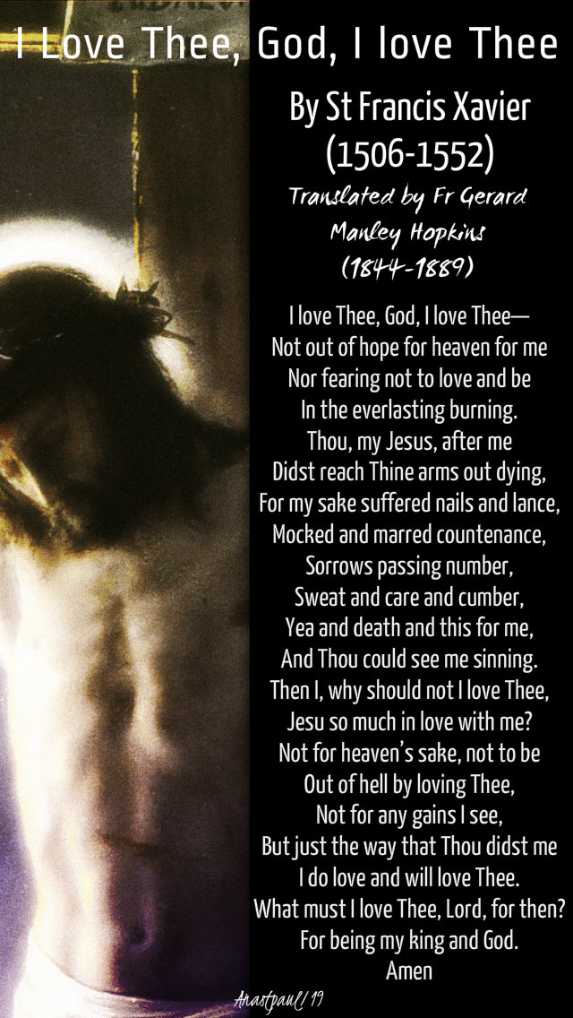 o love thee god i love thee - st francis xavier - 3 dec 2019.jpg
