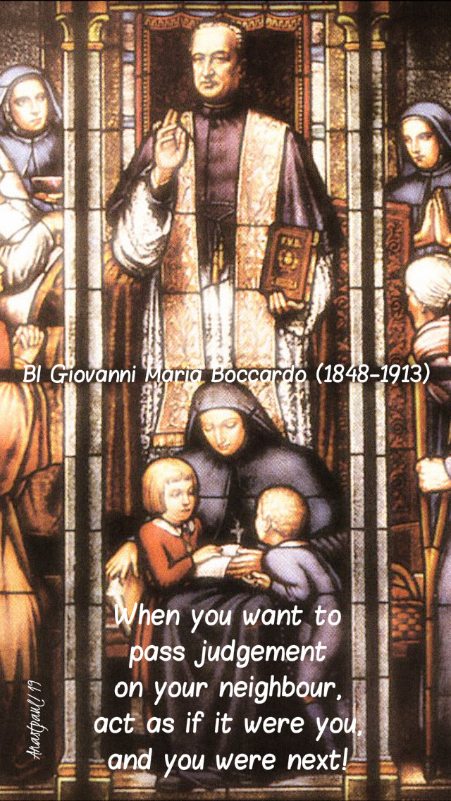 when you want to pass judgement - bl giovanni boccardo 30 dec 2019