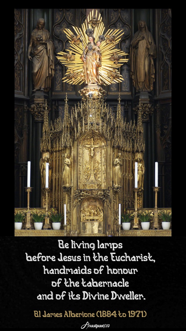 be living lamps before jeus in the eucharist bl james alberione 26 jan 2020