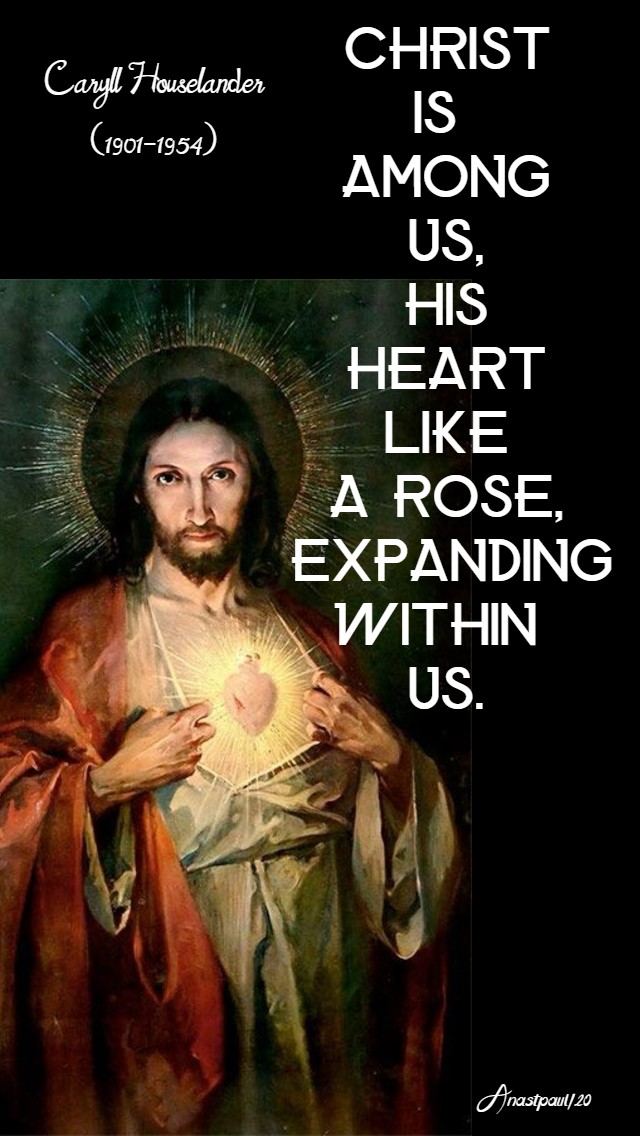 christ is among us his heart like a rose - caryll houselander 16 jan 2020