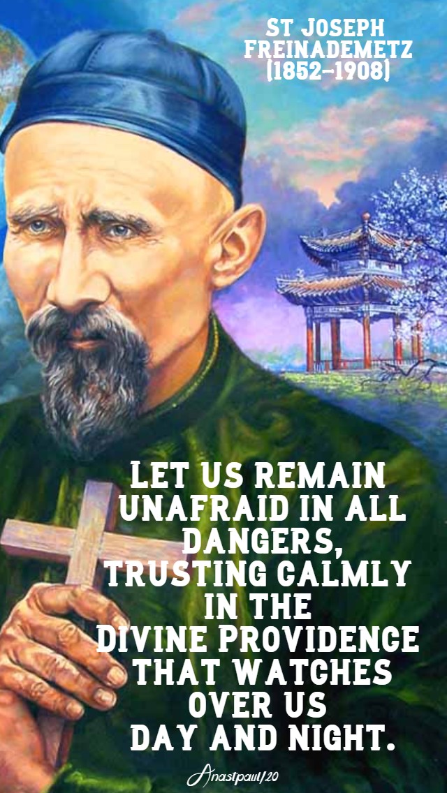 let us remain unafraid - st joseph freinademetz 28 jan 2020
