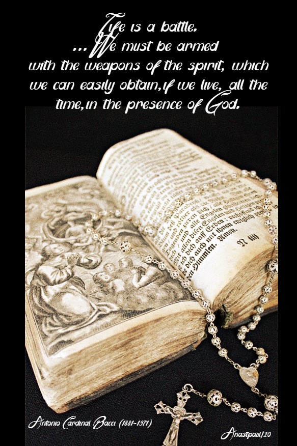 life is a battle we must be armed - bacci 17 jan 2020