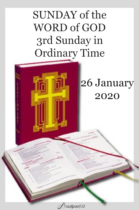 SUNDAY OF THE WORD OF GOD 26 JAN 2020