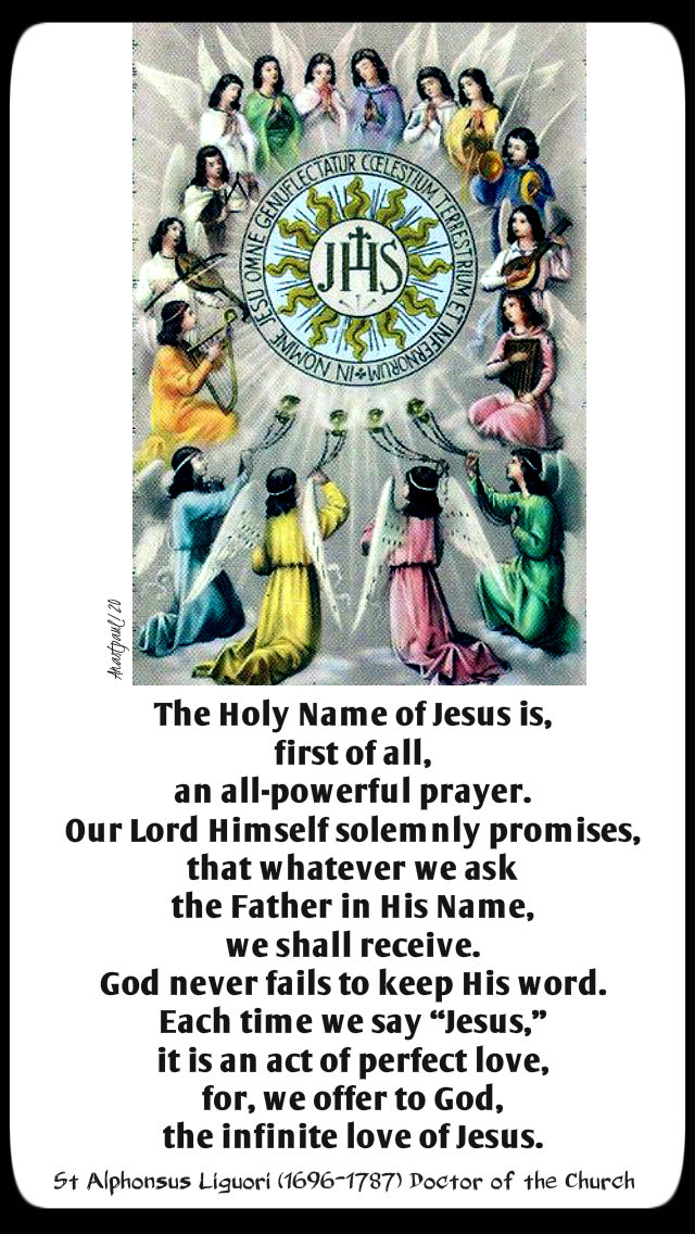 the holy name of jesus is first of all an all powerful prayer - st alphonsus liguori 3 jan 2020.jpg