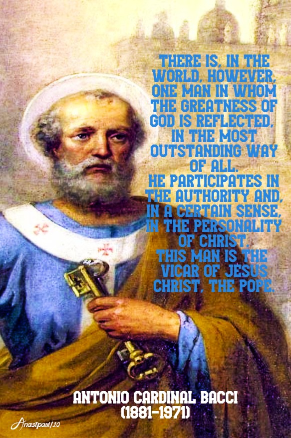 there is, however, in the world one man - bacci 20 jan 2020