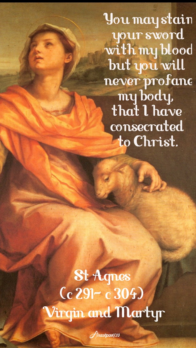 you may stain your sword with my blood - st agnes - 21 jan 2020