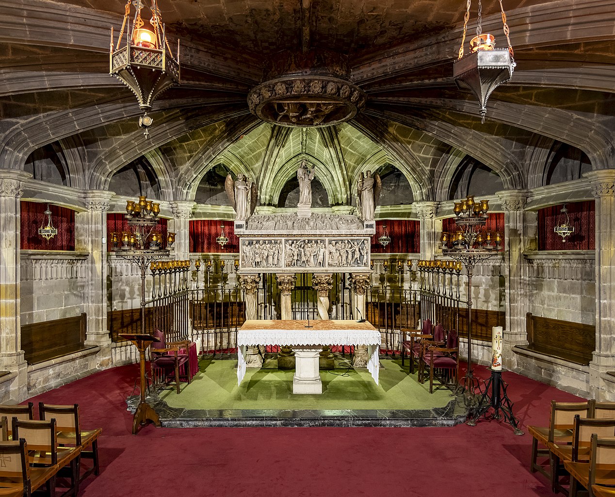 Barcelona Cathedral Interior - Crypt of Santa Eulalia