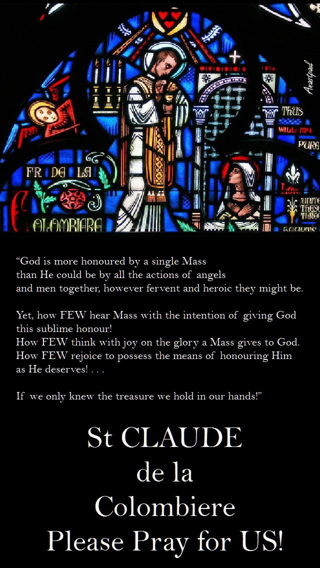 god-is-more-honoured-by-a-single-mass-st-claude-15-feb-2017 and sun reflection 16 feb 2020