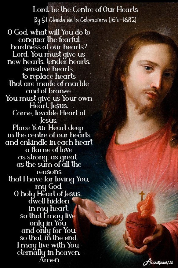 lord be the centre of our hearts st claude de la colombiere 15 feb 2020