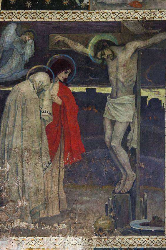 mary and st john at the cross crucifixion