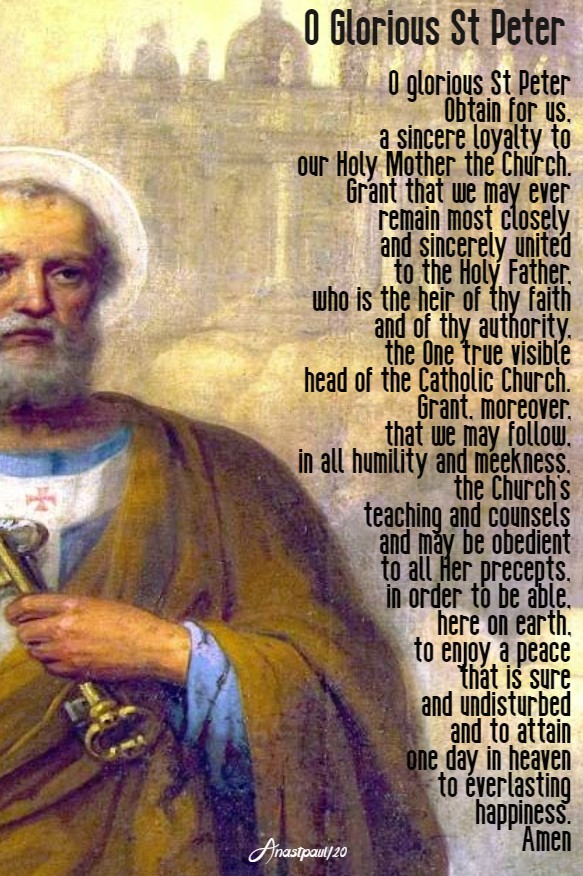 o glorious st peter lenten novena prayer 24 feb 2020