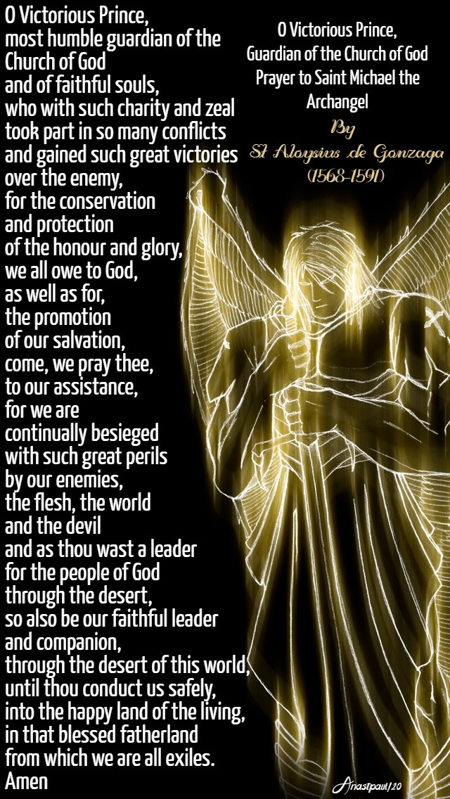 o victorius prince, guardian of the church of god st michael by st aloysius de gonzaga sj 22 feb 2020 lenten novena to the holy face
