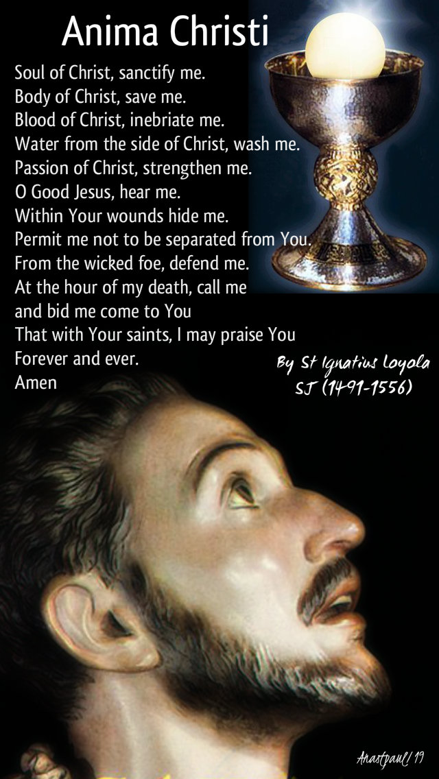 anima christi st ignatius loyola - 29 september 2019