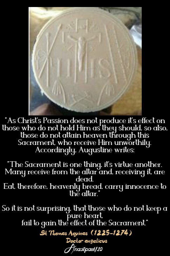 as christ's passion - st thomas angelicus 15 march 2020