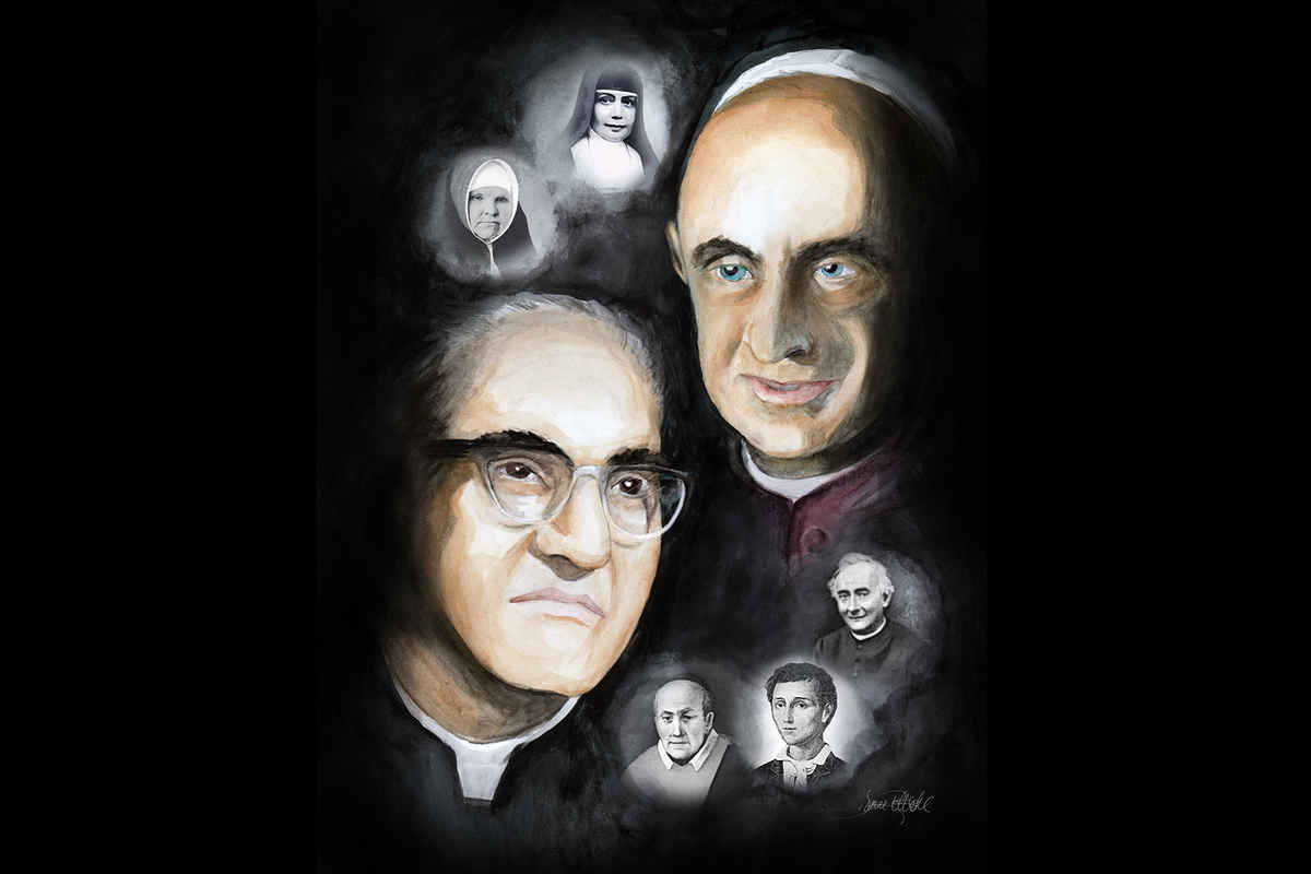 “Holiness wears many faces” oct 14 canonisations st paul vi st oscar romero st francesco spinelli st nunzio sulprizio st theresa maria st vincenzo romano