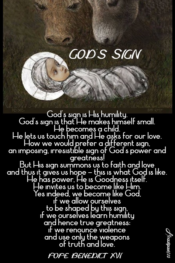 god's sign used in lent pope benedict xvi 10 march 2020