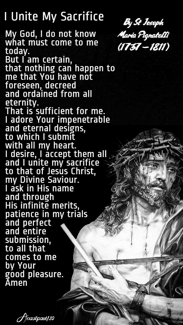 i unite my sacrifice by st joseph pignatelli sj 30 march 2020