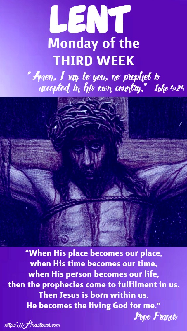 lent monday of the third week 14 march 2020