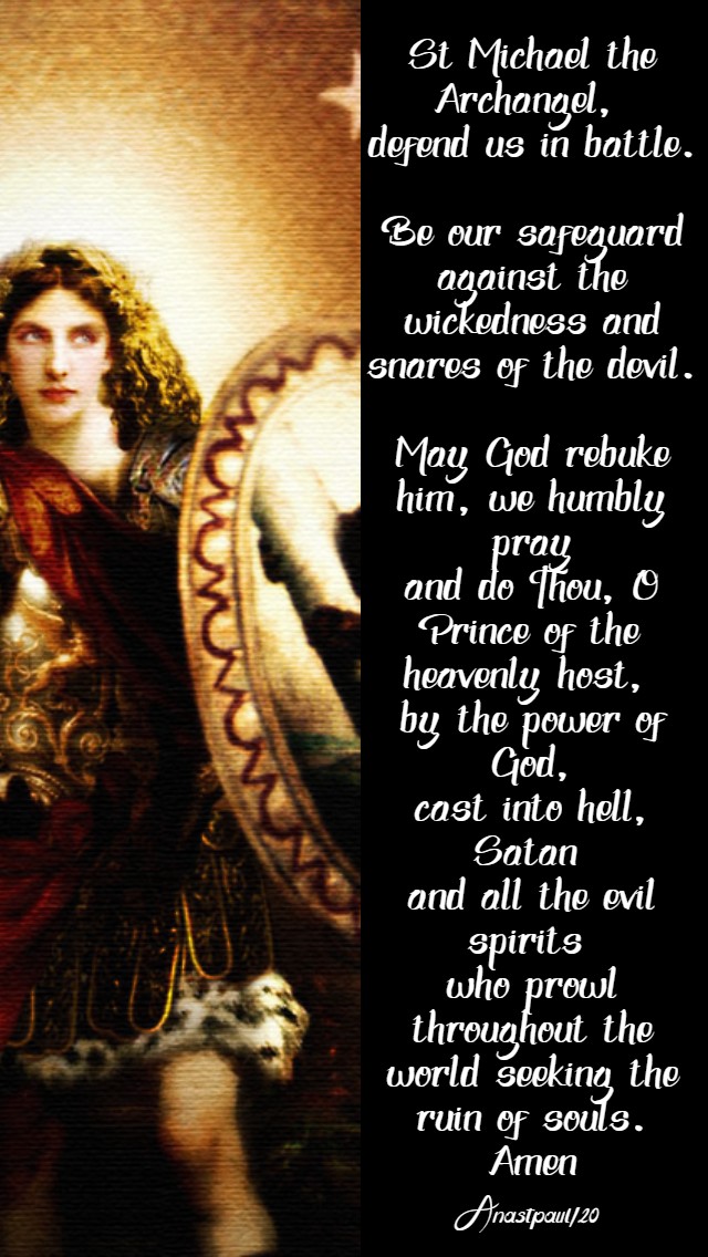 st michael the archangel defend us in battle 22 march 2020
