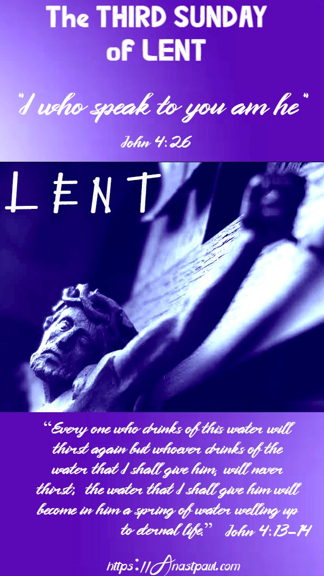 the third sunday of lent 15 march 2020