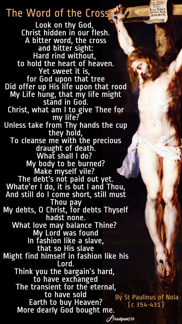 the word of the cross by st paulinus of nola - 31 march 2020