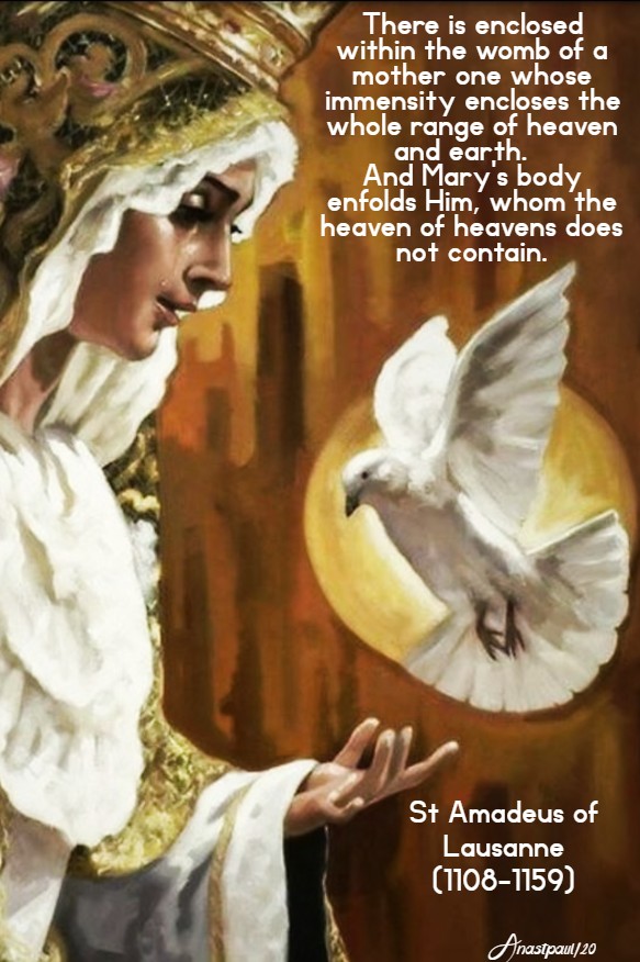 there is enclosed within the womb of a mother - 25 march 2020 annunciation