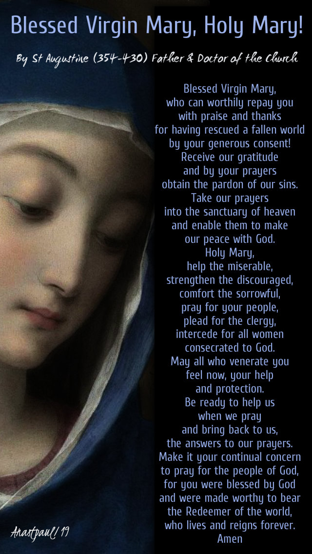 blessed-virgin-mary-holy-mary-by-st-augustine-4-may-2019 and 25 april 2020